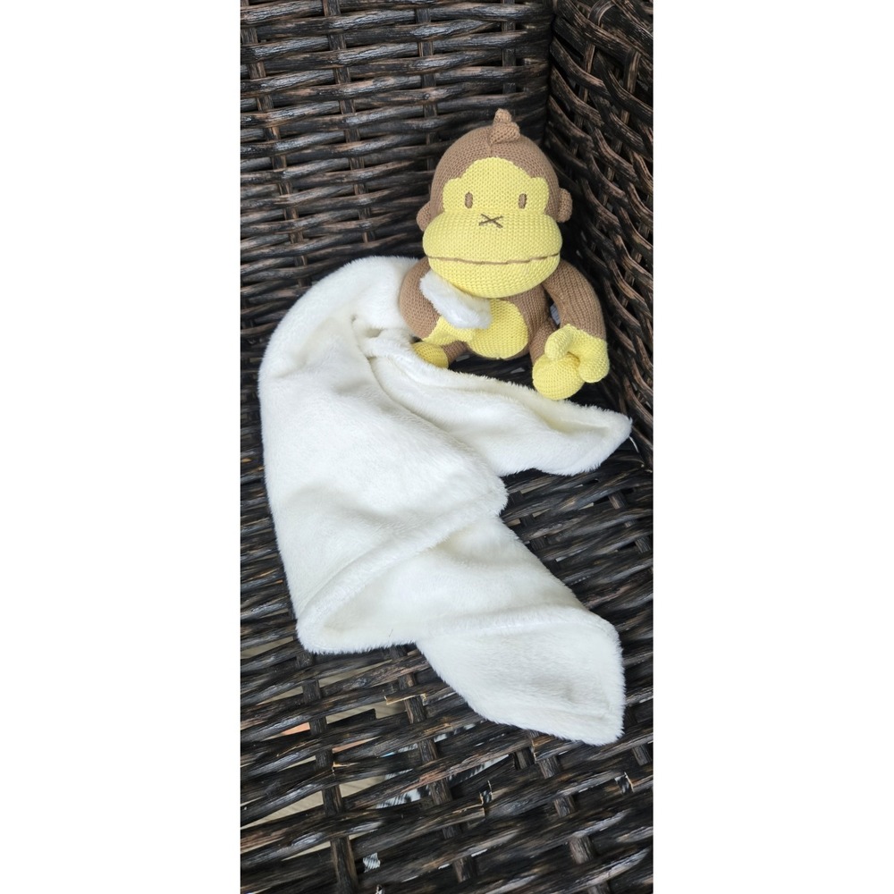 Sun Bum Duke Plush Knit Monkey Baby SOFT 13" Blanket Lovey Security Stuffed Toy